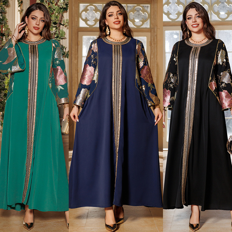 Embroidery Kaftan - فستان حفلة عيد إسلامية للنساء عباية