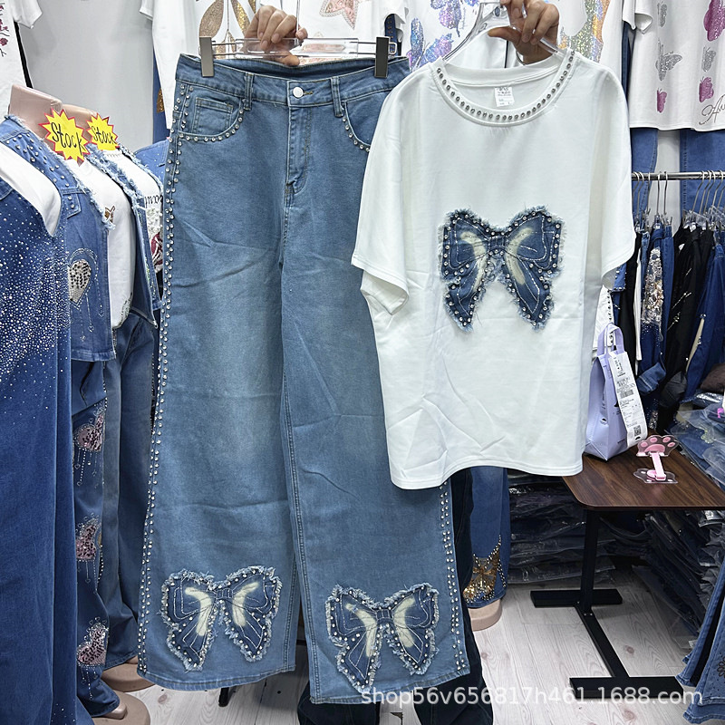 Embroidery Uniform - جديد الربيع الصيف فضفاض المرأة قطعتين