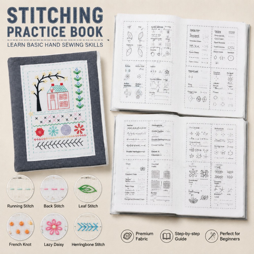 Embroidery Workshop - كتاب تدريب على التطريز، دليل أعمال