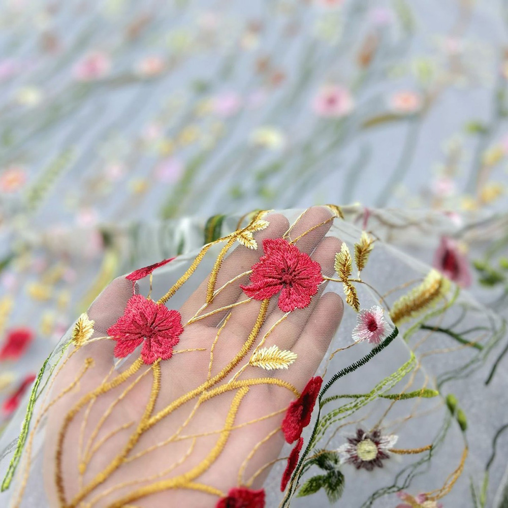 المطرزة النباتات المائية نسيج  - مراجعة Embroidery Web وسعره