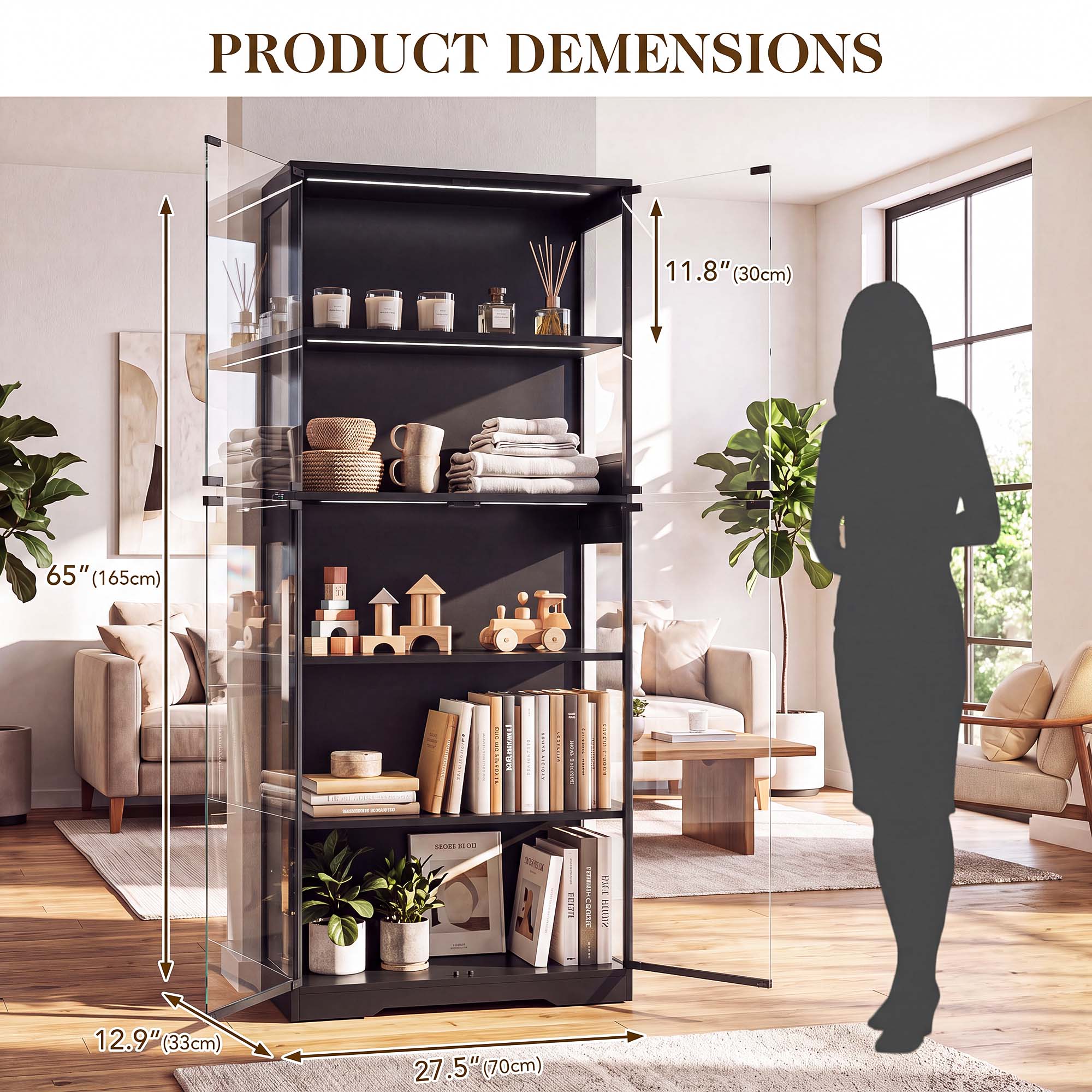 خزانة عرض TCGBKAF ذات 5 طبقات  - مراجعة Frame Display Wood وسعره