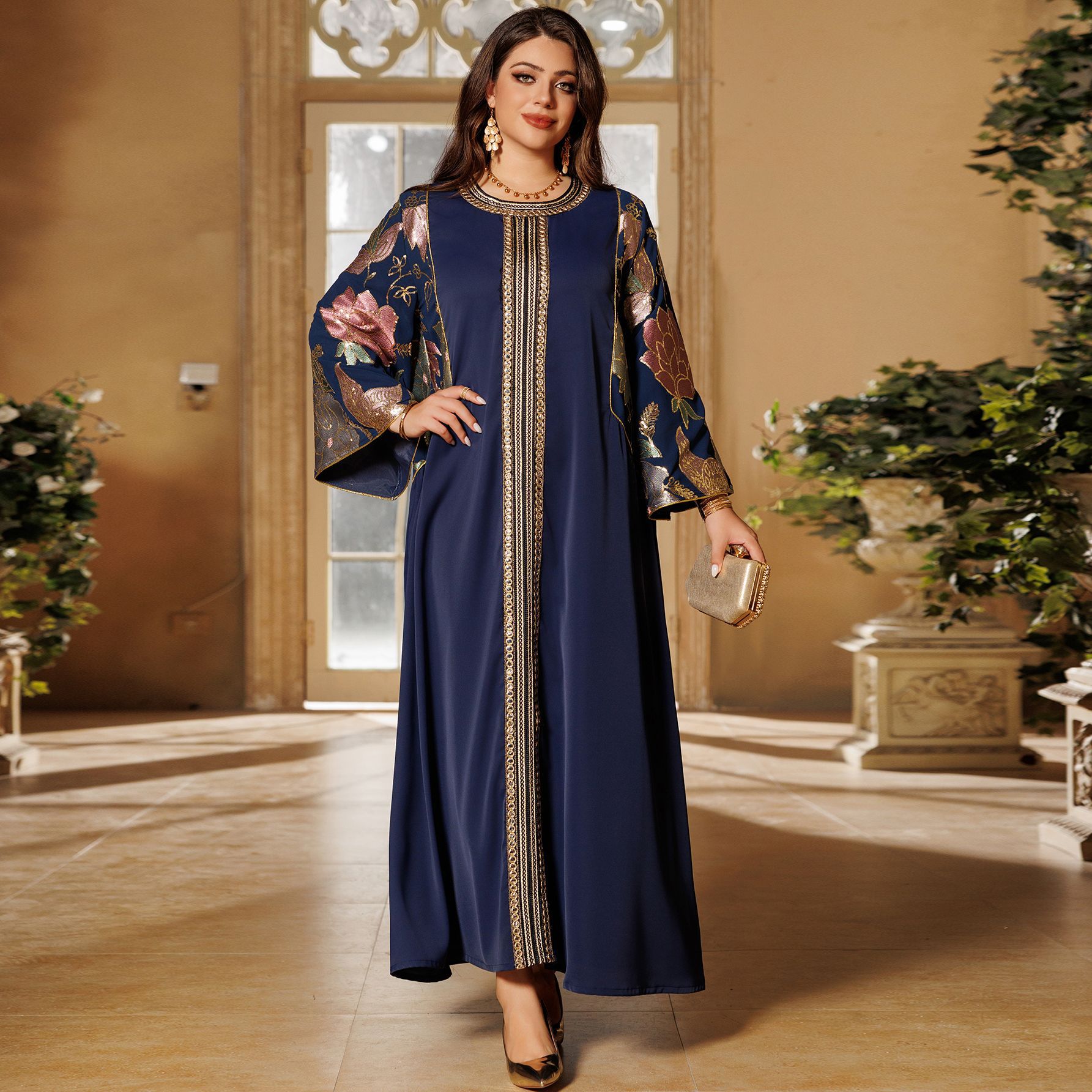 فستان حفلة عيد إسلامية للنساء  - مراجعة Embroidery Kaftan وسعره