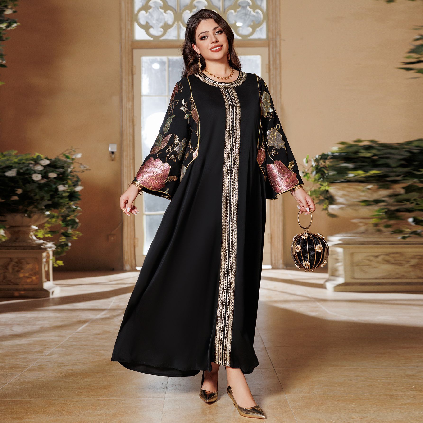 فستان حفلة عيد إسلامية للنساء  - مراجعة Embroidery Kaftan وسعره