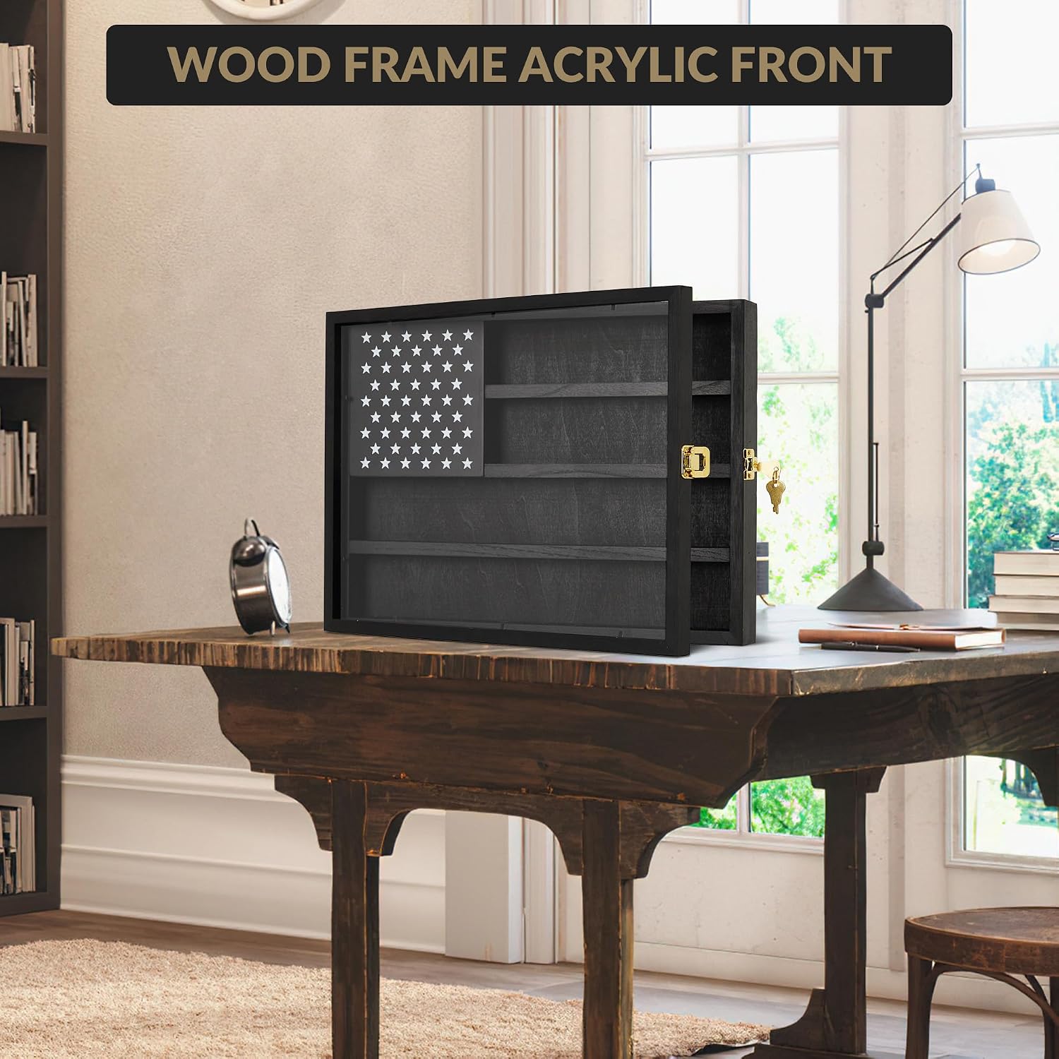 صندوق عرض خشبي بأربعة صفوف قاب - مراجعة Frame Display Wood وسعره
