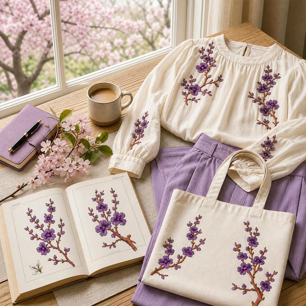 رقع زهر الكرز القابلة للصق بال - مراجعة Embroidery Patches وسعره