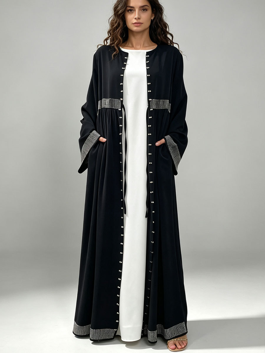 عباية دبي مفتوحة من الأمام للن - مراجعة Embroidery Kaftan وسعره