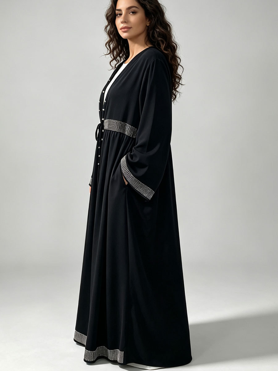 عباية دبي مفتوحة من الأمام للن - مراجعة Embroidery Kaftan وسعره