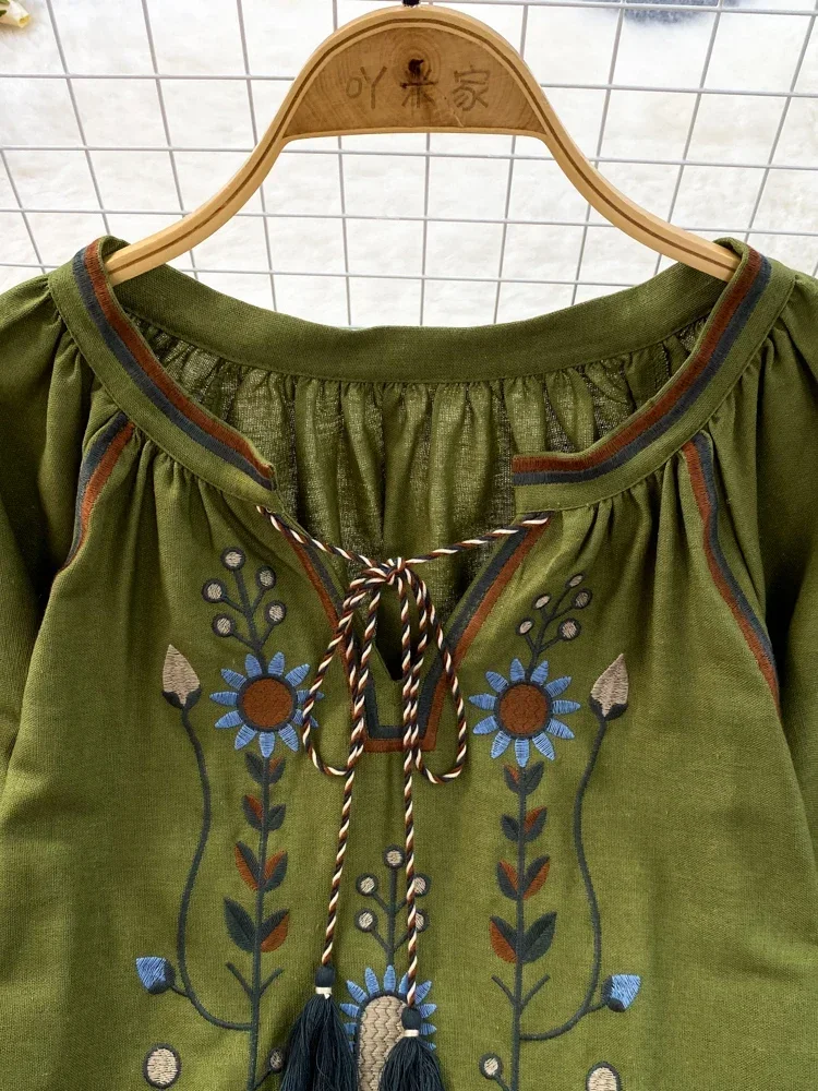 المرأة الربيع بلوزة العرقية نم - مراجعة Embroidery Uniform وسعره