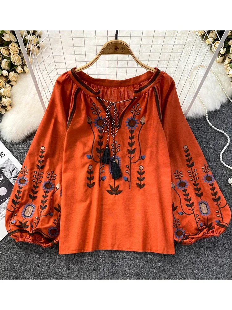 المرأة الربيع بلوزة العرقية نم - مراجعة Embroidery Uniform وسعره