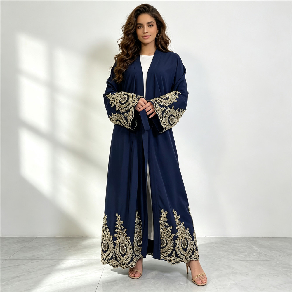 عباية دبي جديدة فاخرة، كيمونو، - مراجعة Embroidery Kaftan وسعره