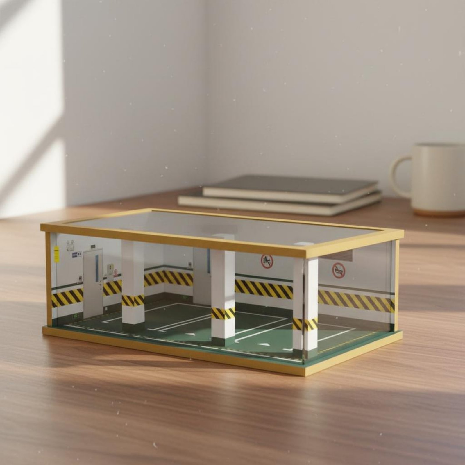 موقف سيارات خشبي مضاء بمقياس 1 - مراجعة Frame Display Wood وسعره