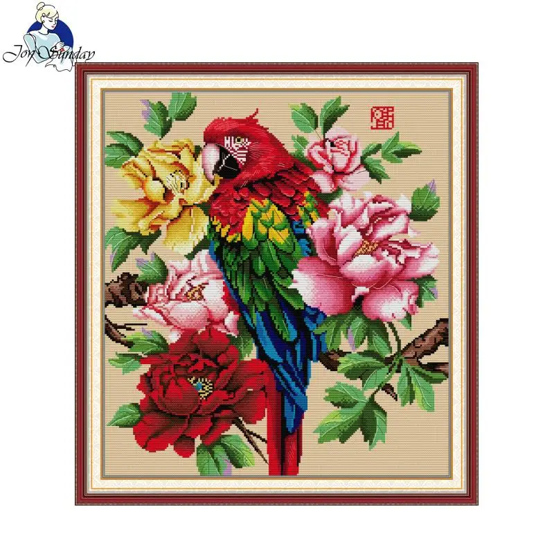 الفرح الأحد جميلة الببغاء نمط  - مراجعة Embroidery Meaning وسعره