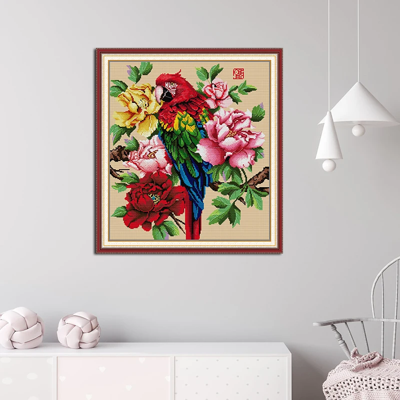 الفرح الأحد جميلة الببغاء نمط  - مراجعة Embroidery Meaning وسعره