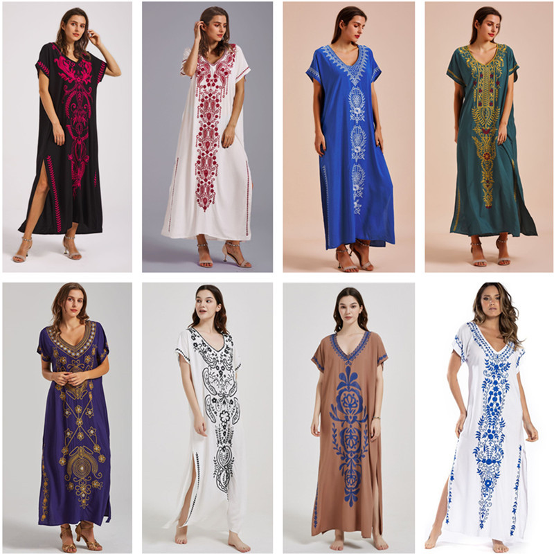 غطاء ملابس السباحة المطرز برقب - مراجعة Embroidery Kaftan وسعره