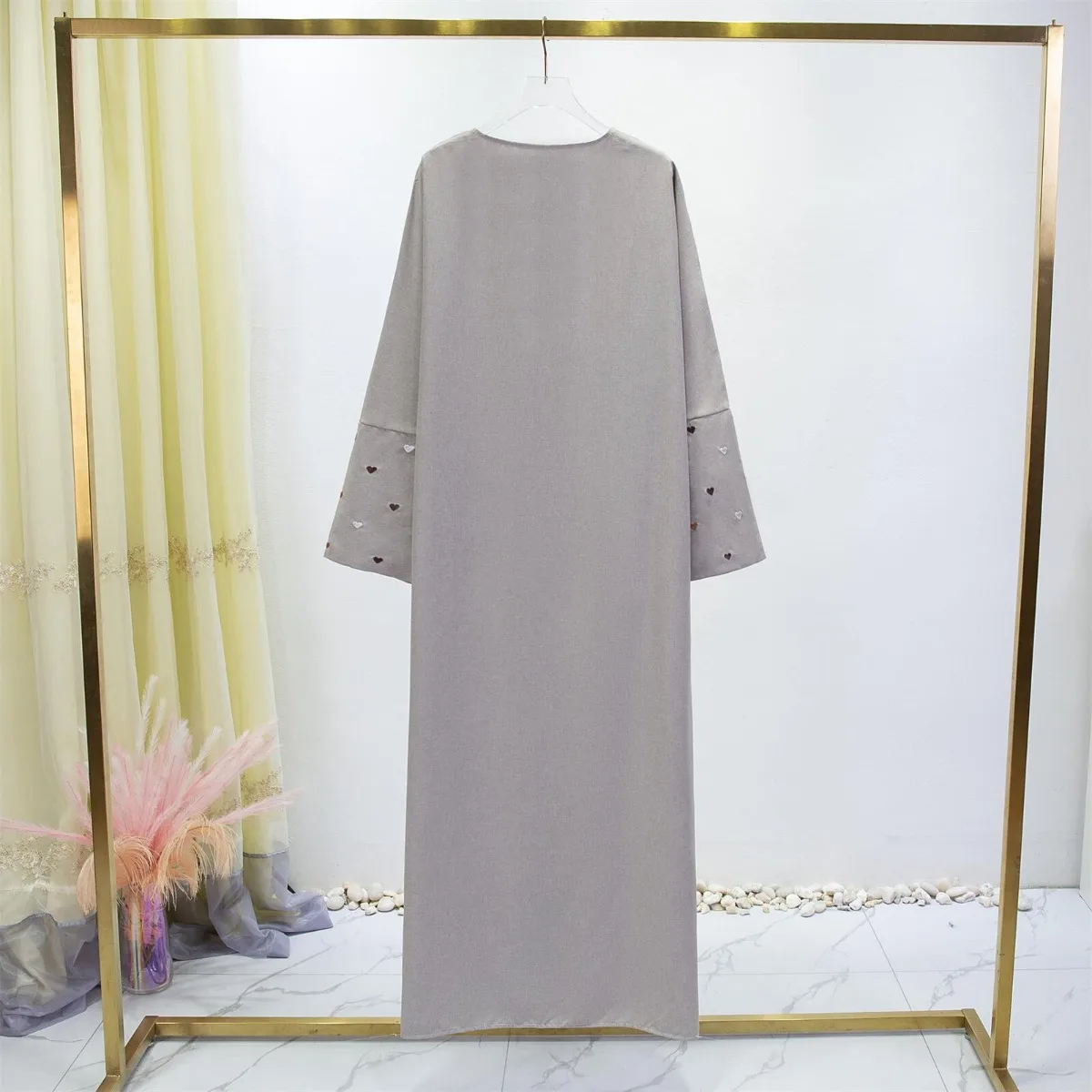 جلباب-عباية أمامية مفتوحة للنس - مراجعة Embroidery Kaftan وسعره