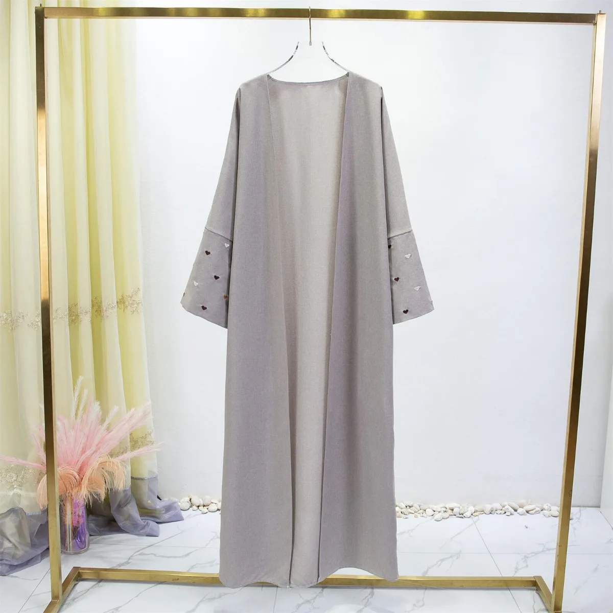 جلباب-عباية أمامية مفتوحة للنس - مراجعة Embroidery Kaftan وسعره