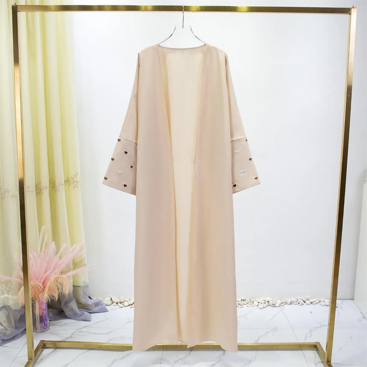 جلباب-عباية أمامية مفتوحة للنس - مراجعة Embroidery Kaftan وسعره