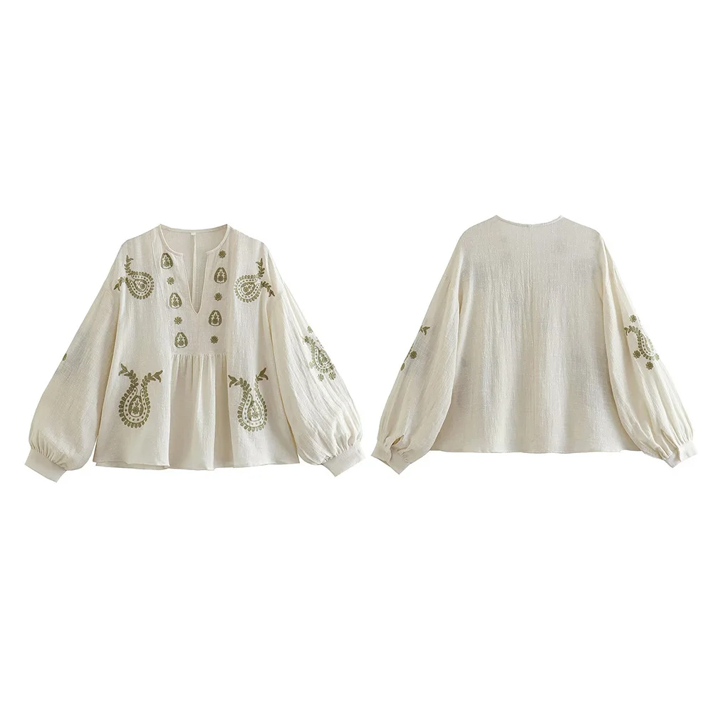 قميص نسائي جديد فضفاض من القطن - مراجعة Embroidery Uniform وسعره