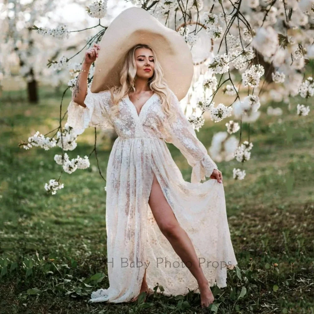 فستان التصوير الحوامل القطن ال - مراجعة Embroidery Web وسعره