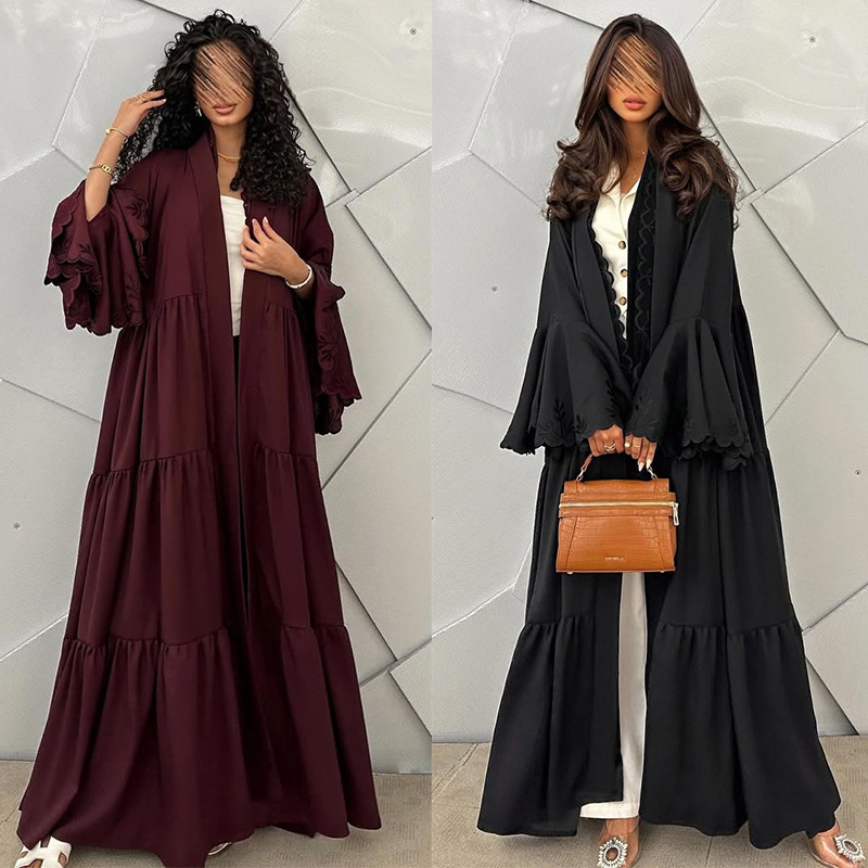 فستان حجاب إسلامي نسائي بأكمام - مراجعة Embroidery Kaftan وسعره