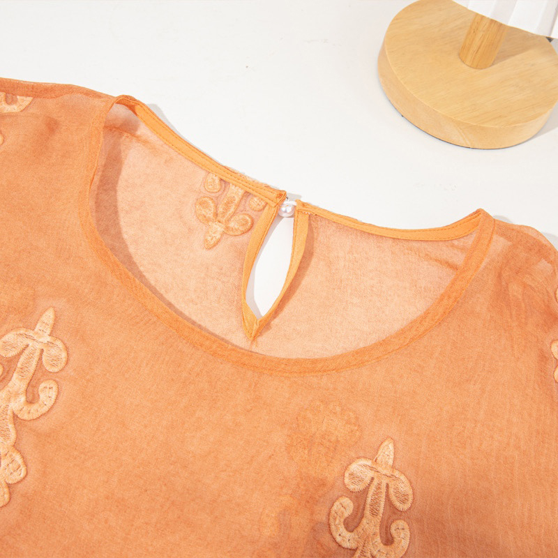 100% التوت الحرير المرأة بلوزة - مراجعة Embroidery Uniform وسعره