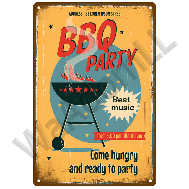 BBQ منطقة ديكور المنزل معدن ال - مراجعة Embroidery Workshop وسعره