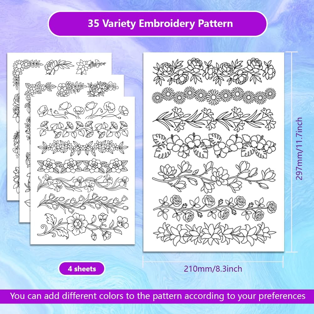 ورق تطريز كبير مطبوع مسبقًا بح - مراجعة Embroidery Web وسعره