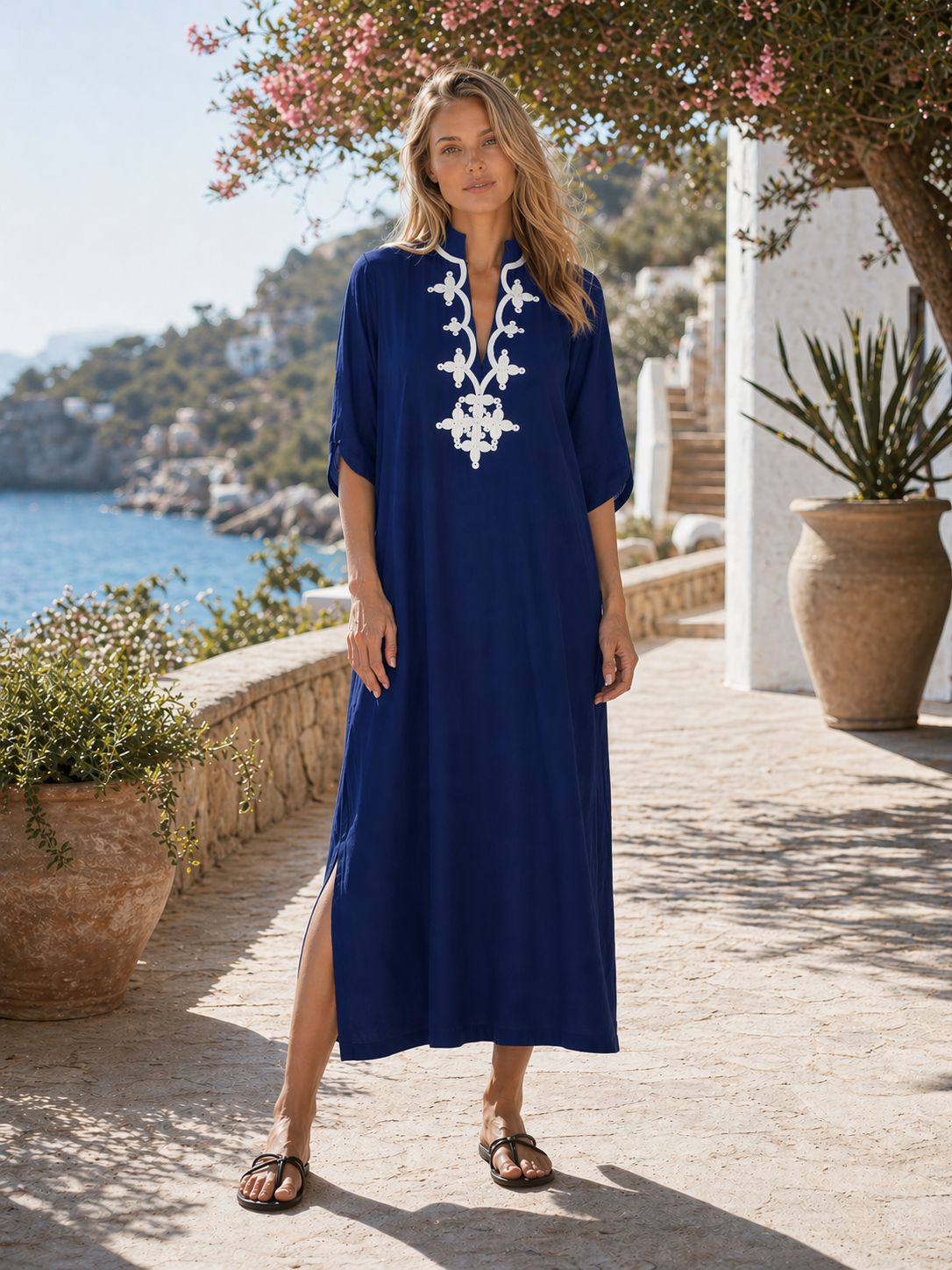 فساتين كافتان للنساء مطرزة بأك - مراجعة Embroidery Kaftan وسعره